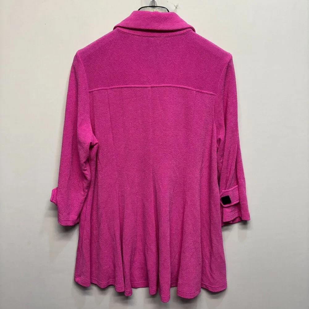 Ali Miles Women 3/4 Sleeve Blouse Top Shirt Size XL X-Large Pink D123 -22